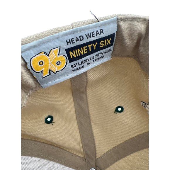 Scorpion Logo Hat / Cap Ninety Six Head Wear Tan Green Adjustable - Picture 6 of 6